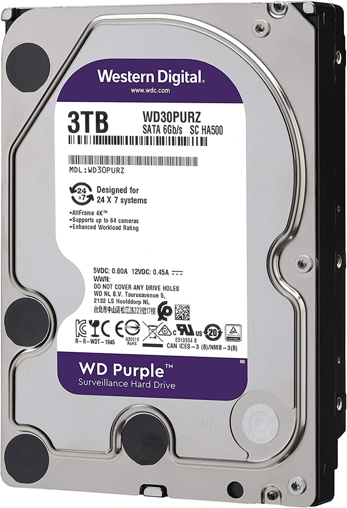 WD Purple Surveillance Disco interno 3tb 3.5&quot;