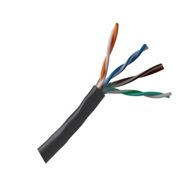 [XL500-C-B-2E-1M] ZKteco cable utp categoría 5e para exterior color negro, cable AWG18 para corriente eléctrica, 1 metro