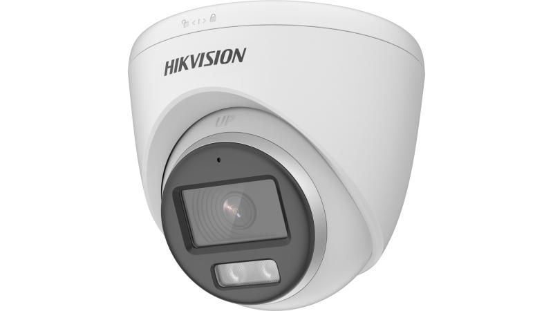Hikvision colorvu camara analoga, domo, 2mp 40m, plastico metal, microfono