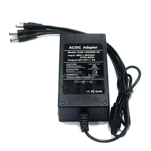 Cargador 12v 5a 4 salidas para camara seguridad