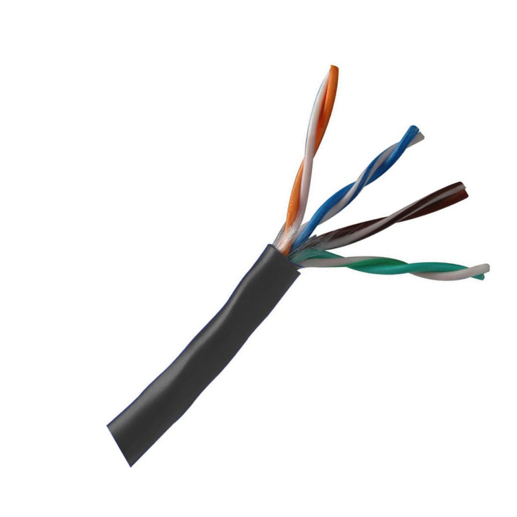 ZKteco cable utp categoría 5e para exterior, color negro, 1 metro