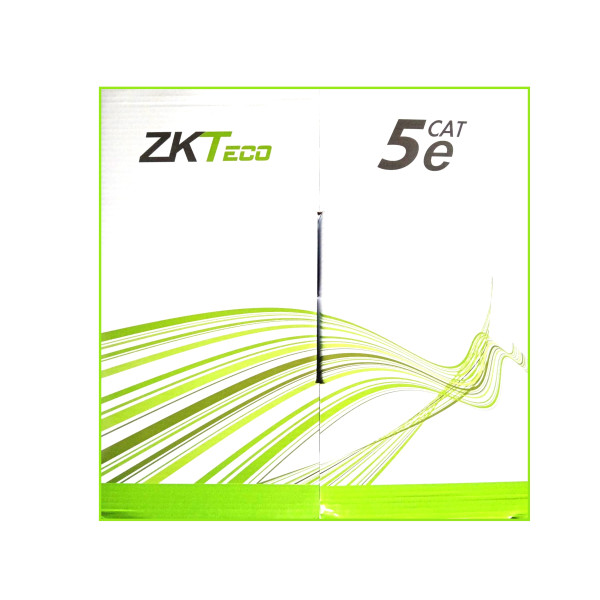 ZKteco cable utp categoría 5e para exterior color negro, cable AWG18 para corriente eléctrica, caja 305 metros