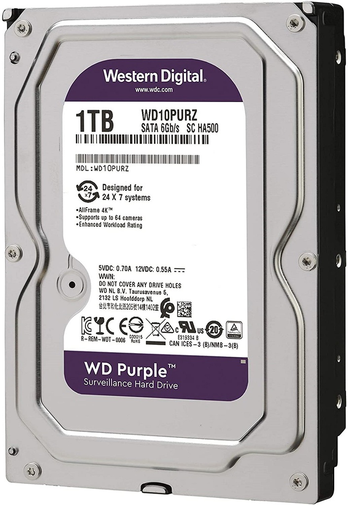 WD Purple Surveillance Disco interno, 1tb 3.5&quot;