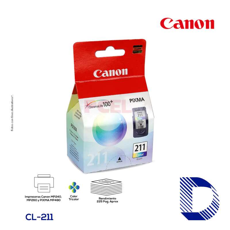 Canon cl-211 cartucho tinta 3 colores