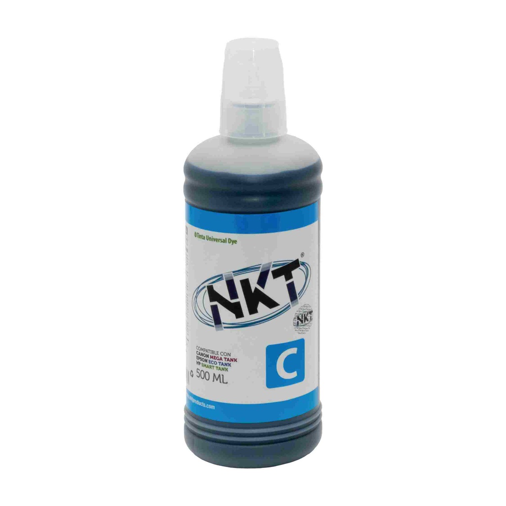 Nkt tinta cian para epson y canon boquilla universal 500ml