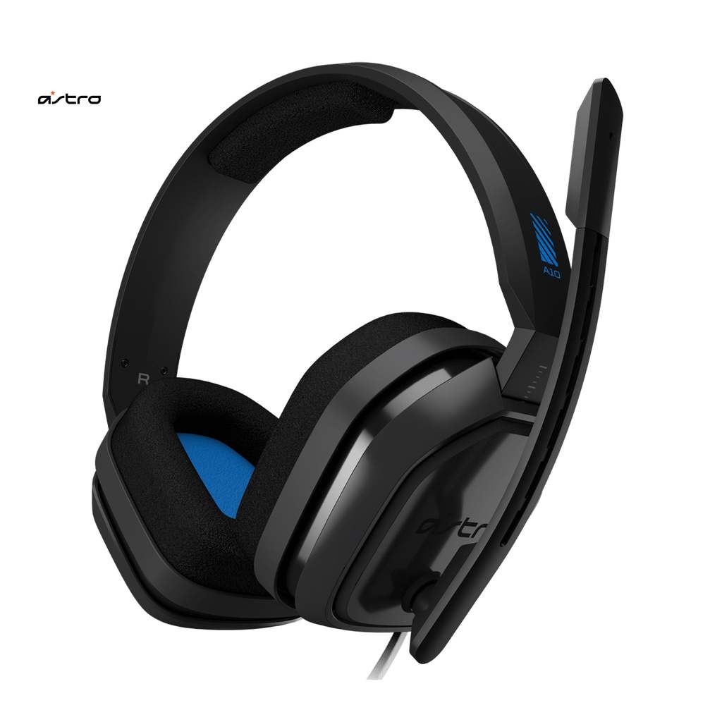Logitech Astro A10 audifono gaming streaming 3.5mm, microfono, color gris azul