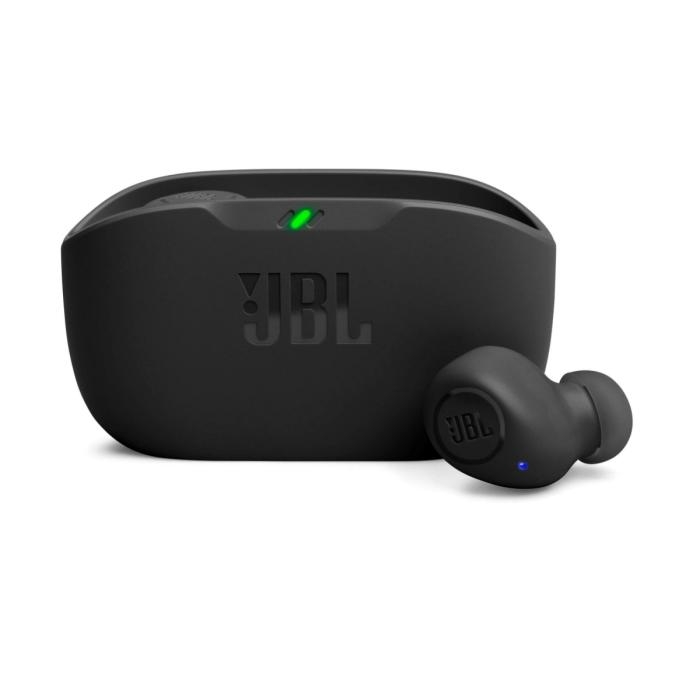 JBL Vibe Buds Audifono Bluetooth, bateria de 8h más 24h adicionales, color negro