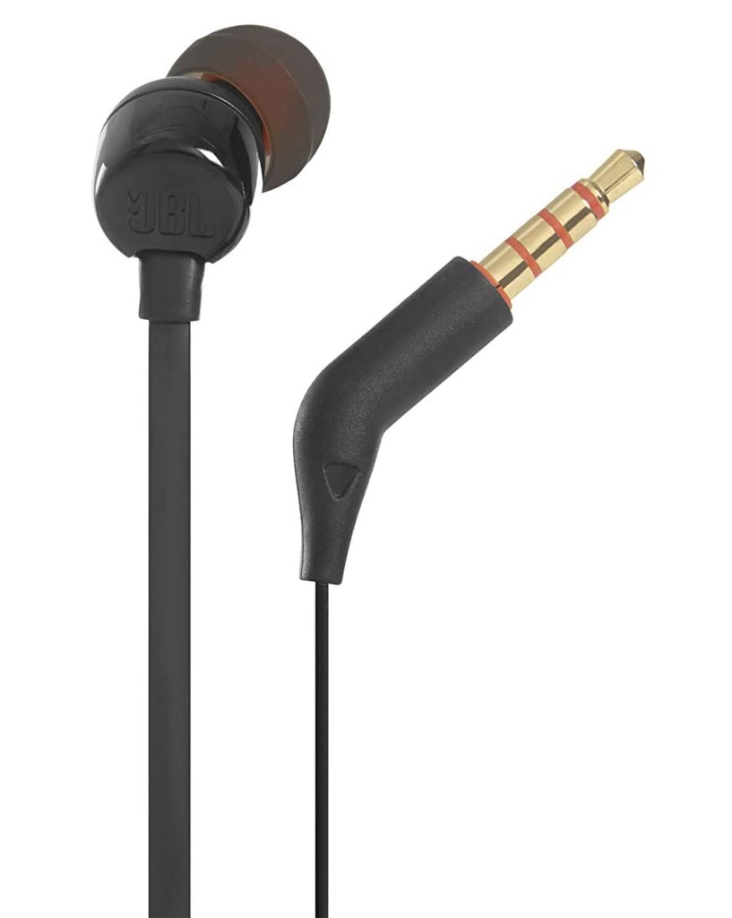 JBL Audifono con conector de 3.5 mm, antinudos, color negro