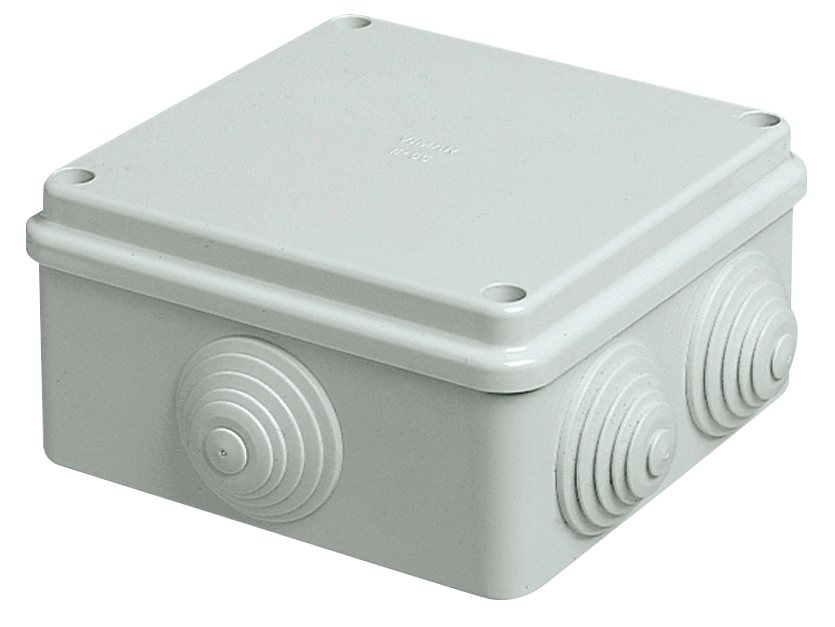 ZKteco caja para conexiones 10x10x7 cm, PVC, IP55, IK08, color blanco