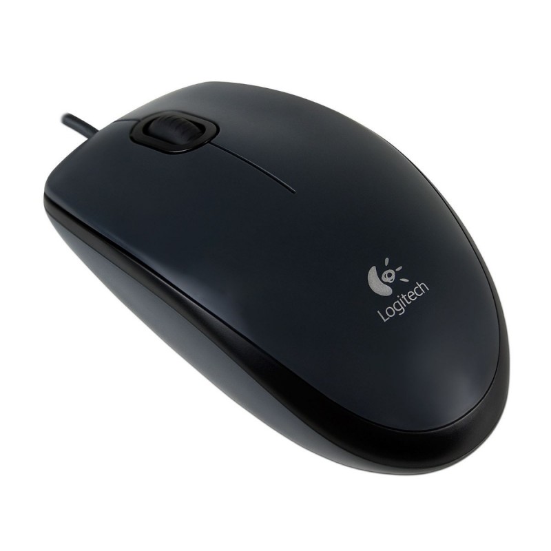 Logitech M100 mouse USB, color negro.