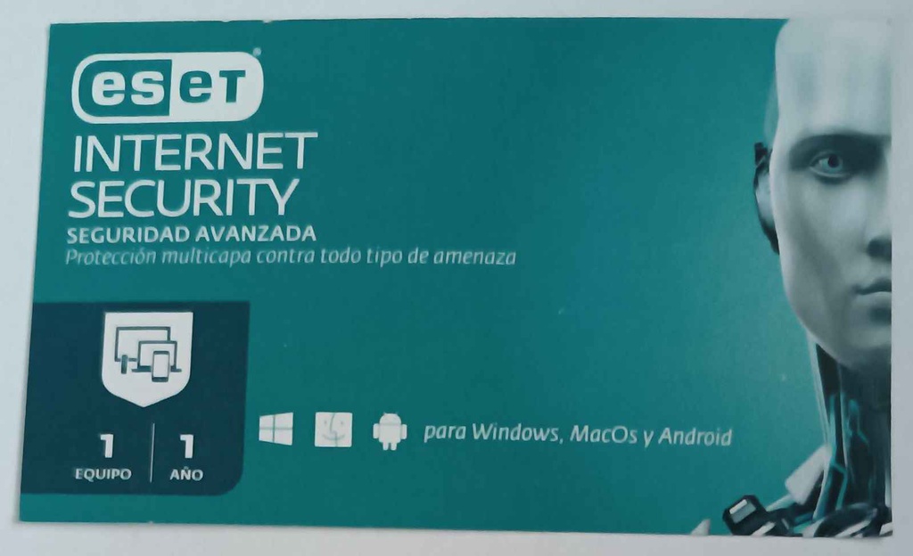Eset Internet Security Antivirus, 1pc 1año, version tarjeta