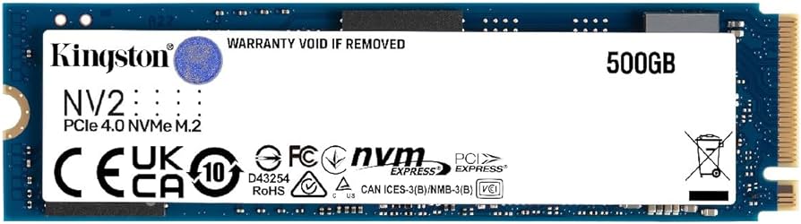 Kingston nv2 ssd 500gb m.2 3,500/2,100 MB/s