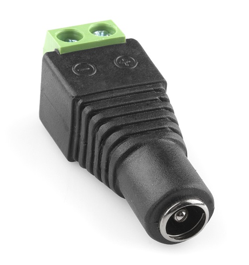 Adaptador corriente hembra camara de seguridad