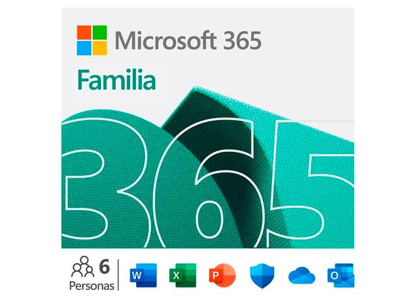 Microsoft Office Familia, licencia 1 año, 6 personas