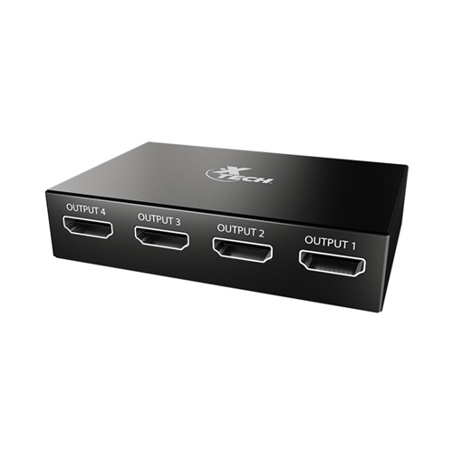 Xtech Multiplicador HDMI, 4 salidas