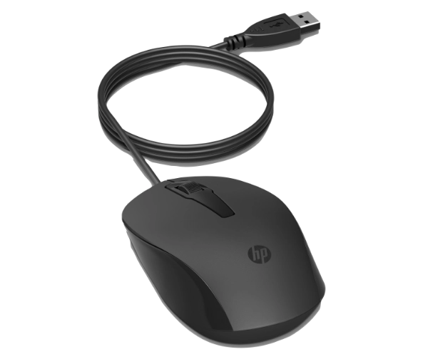 [240J6AA] HP 150 Mouse, Alámbrico USB, Color Negro