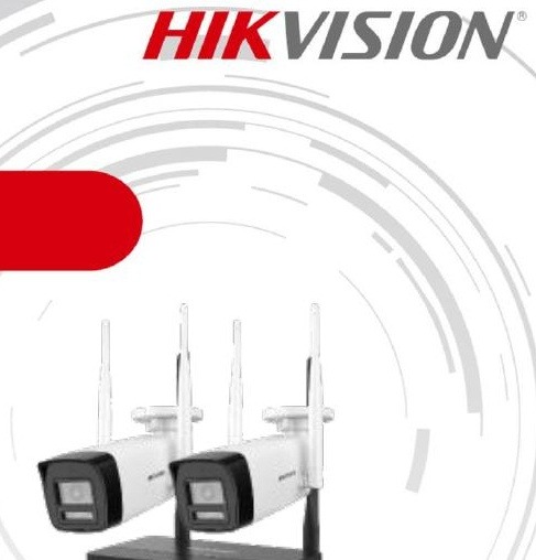 [NKS424W0] Kit NVS una cámara bala y una cámara domo de 4MP, micrófono y altavoz, wifi