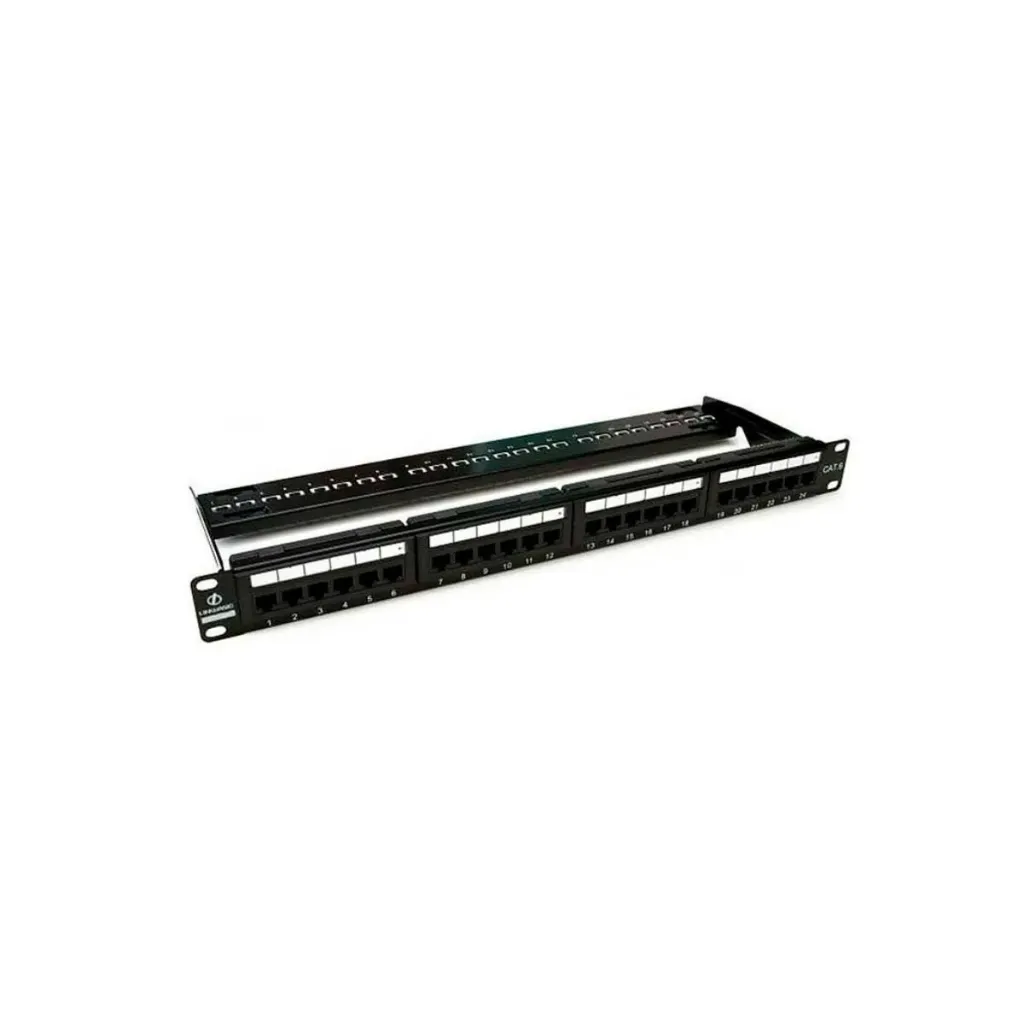 Linkbasic Patch panel de 24 puertos, cat. 6 utp