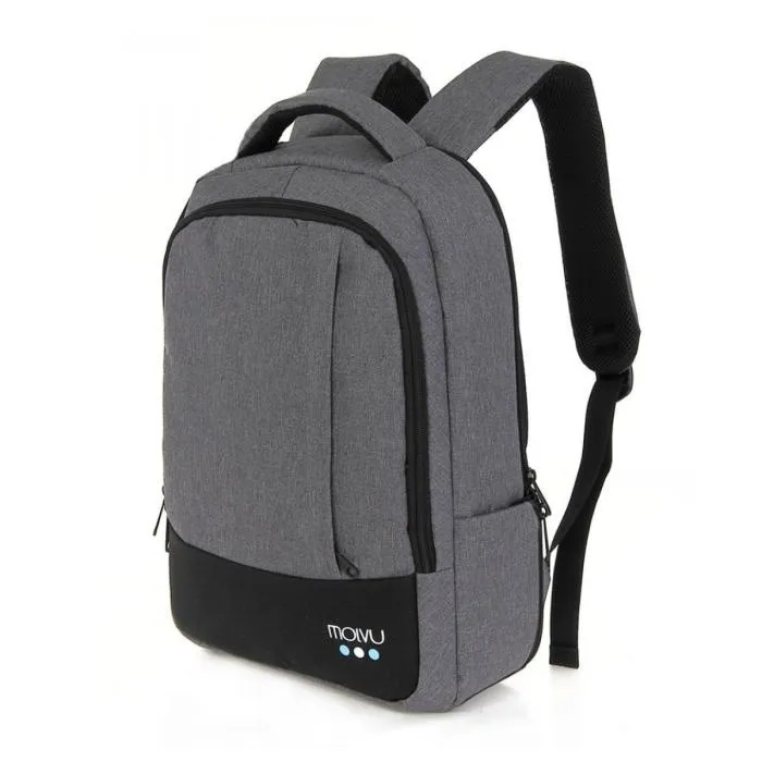Molvu U2, Mochila para notebook 15.6", color gris oscuro