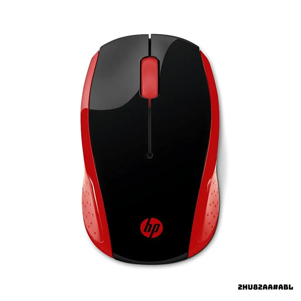 HP 200, Mouse inalámbrico USB, Óptico 1000 dpi, Rojo