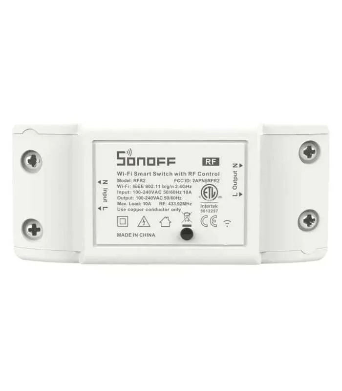 [RFR2] Sonoff Interruptor inteligente de 1 circuito BasicR2, 100-240VAC 10A 2200W, WiFi y RF433MHz