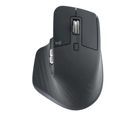 Logitech Mouse Ergonómico MX Master 3S, Inalámbrico Bluetooth, Óptico, 8.000DPI, USB-C, Negro