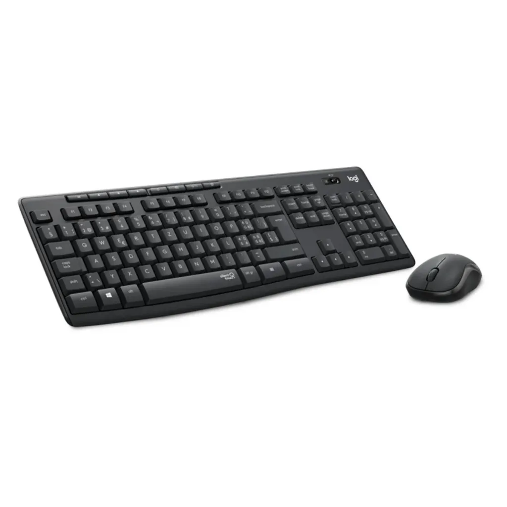 Logitech MK295, combo inalámbrico teclado y mouse, color negro