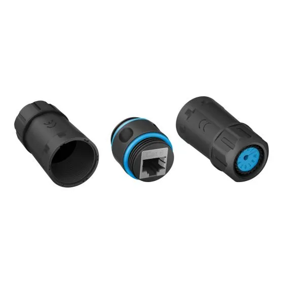 COPLE RJ45 CAT6 BLINDADO IMPERMEABLE