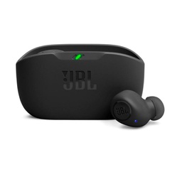 [JBLVBUDSBLKAM] JBL Vibe Buds Audifono Bluetooth, bateria de 8h más 24h adicionales, color negro