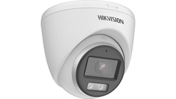 [DS-2CE72DF0T-FS] Hikvision colorvu camara analoga, domo, 2mp 40m, plastico metal, microfono